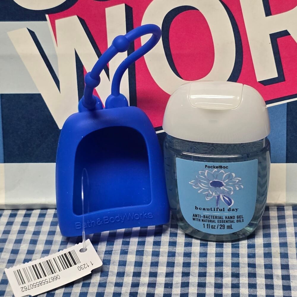 BBW Blue Rubber Pocketbac Holder & Beautiful Day Refill